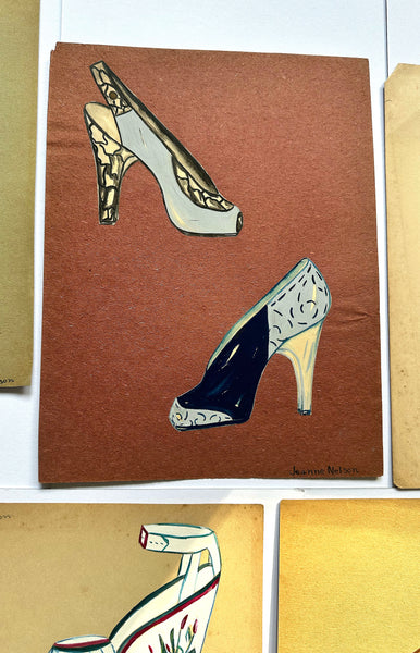 1940s Fashion Illustrations - Set of 6 by Jeanne Nelson