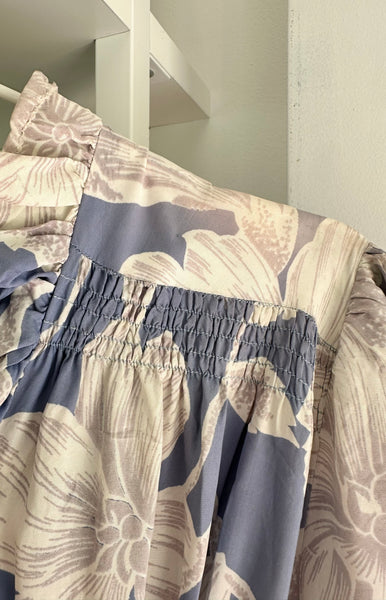 1940's Floral Cold Rayon Robe