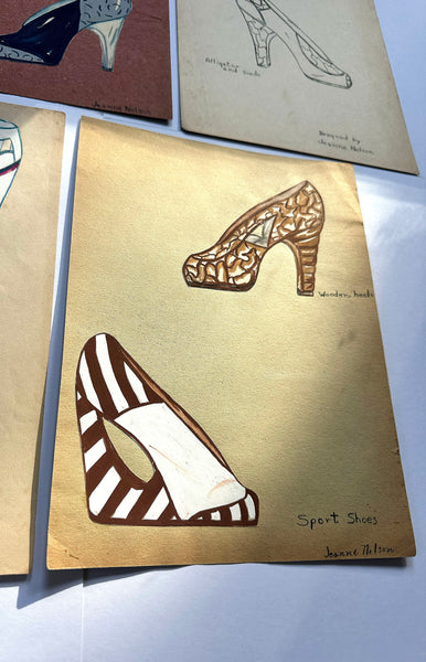1940s Fashion Illustrations - Set of 6 by Jeanne Nelson