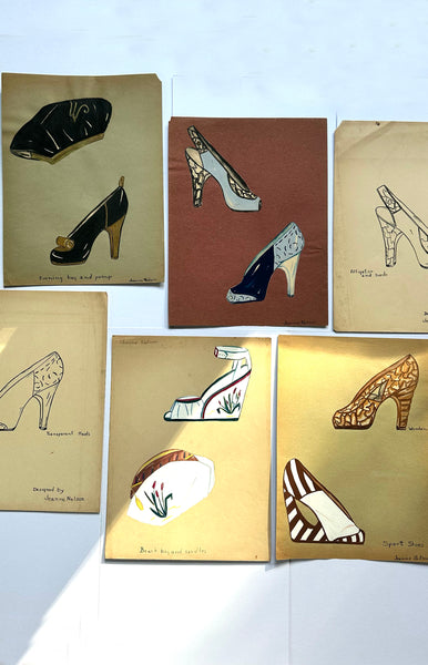 1940s Fashion Illustrations - Set of 6 by Jeanne Nelson