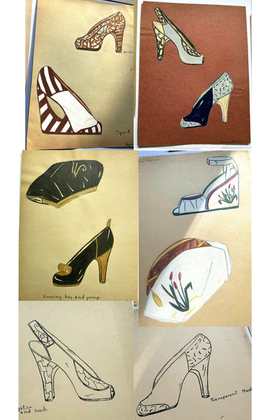 1940s Fashion Illustrations - Set of 6 by Jeanne Nelson