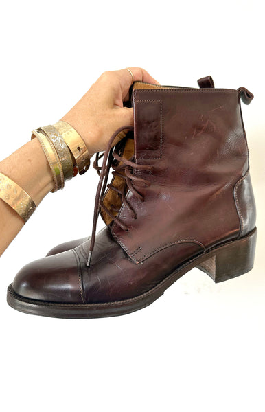 1980's Joan & David Leather Boots | 7.5