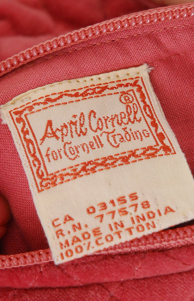 1980s Velvet Floral Bag - Made in India