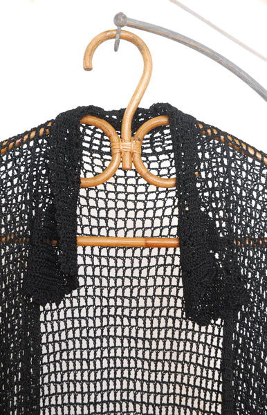 1920's Fringed Crochet Cardigan