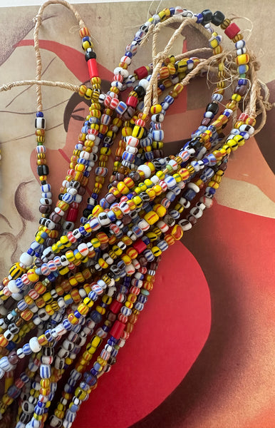 African Glass Beads / 10 strands