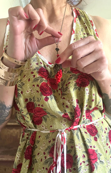 Berry Cluster Long Chain Necklace