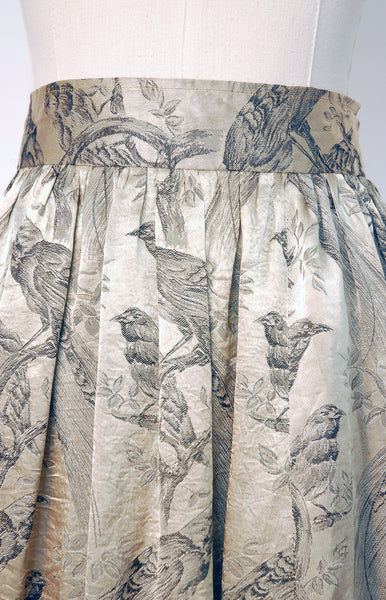 Metallic Birdie Skirt / c.1980s-90s