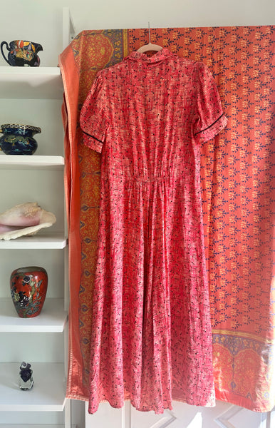 1990s does 1950s Boot Print Dress