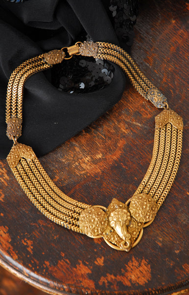 1940s Cornucopia Collar Necklace