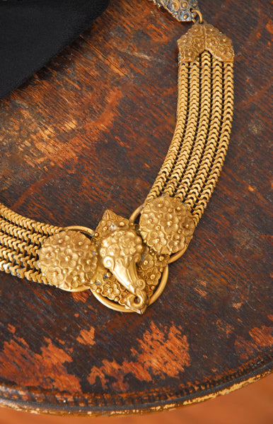 1940s Cornucopia Collar Necklace