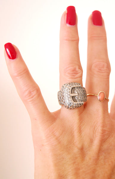 Sterling Silver Buckle Ring