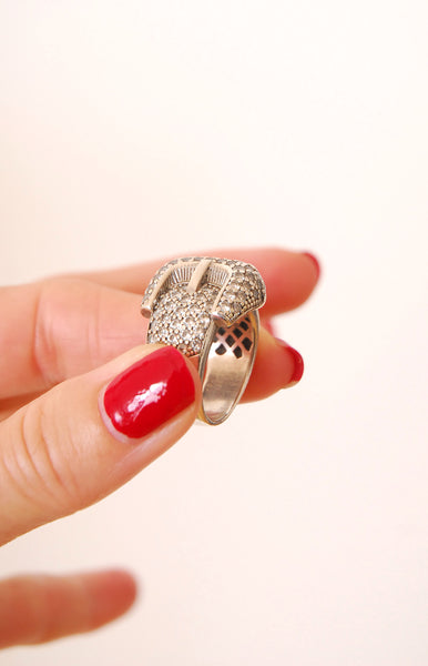Sterling Silver Buckle Ring