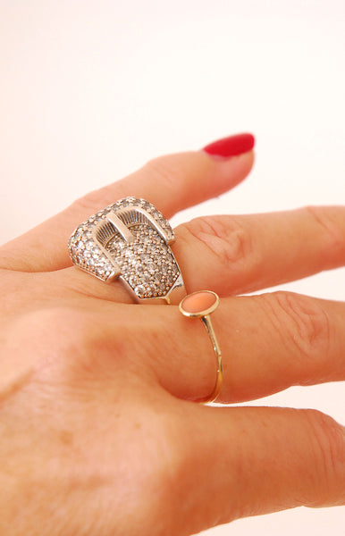 Sterling Silver Buckle Ring