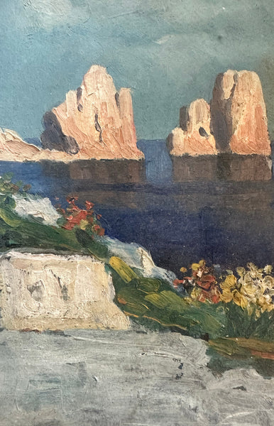 Capri, The Fariglioni | 1932 Oil Painting
