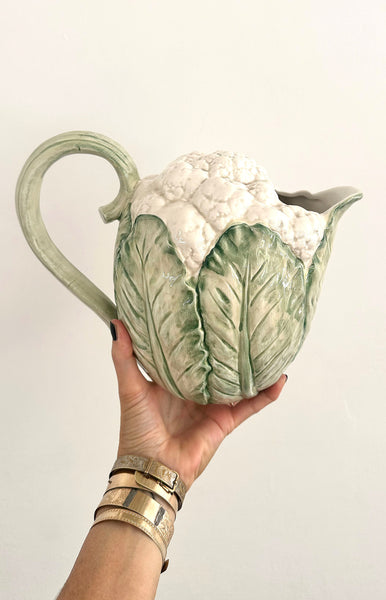 1989 2qt Cauliflower Pitcher