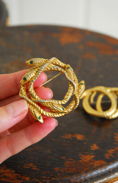 Mid-Century Snake Pins - Circular