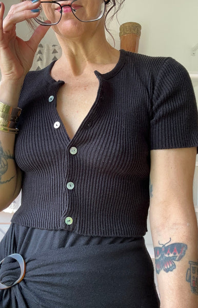 1990's Easy Cropped Knit Top