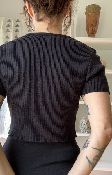 1990's Easy Cropped Knit Top
