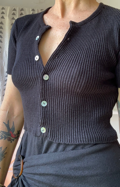 1990's Easy Cropped Knit Top
