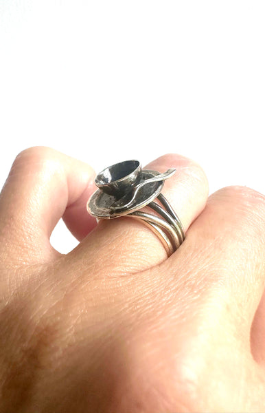 Teacup Sterling Silver Ring | Great Falls Metal Works