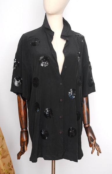 1991 Silk Polka Dot Blouse