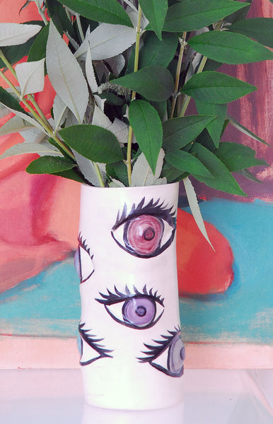 Eye Art Vase | K White