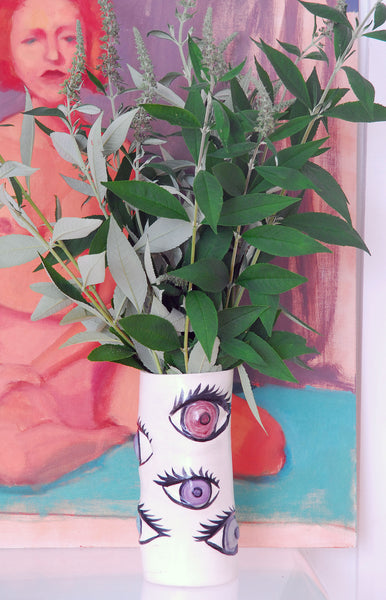 Eye Art Vase | K White