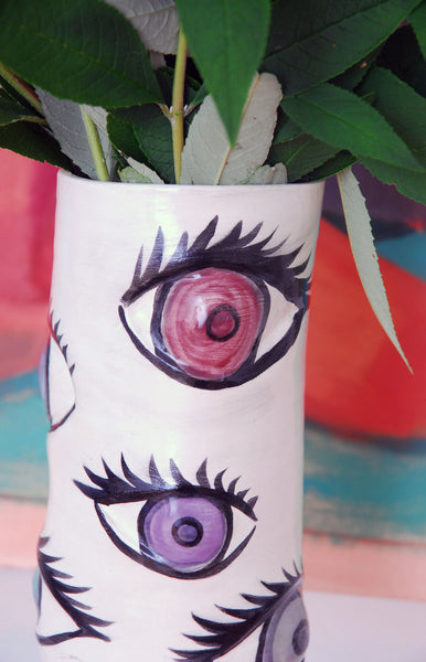 Eye Art Vase | K White