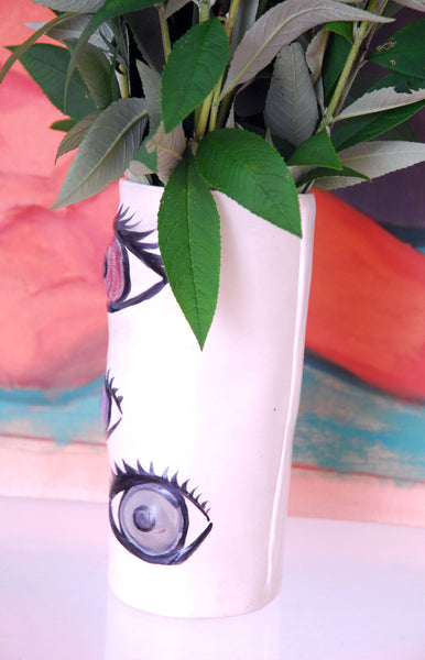 Eye Art Vase | K White