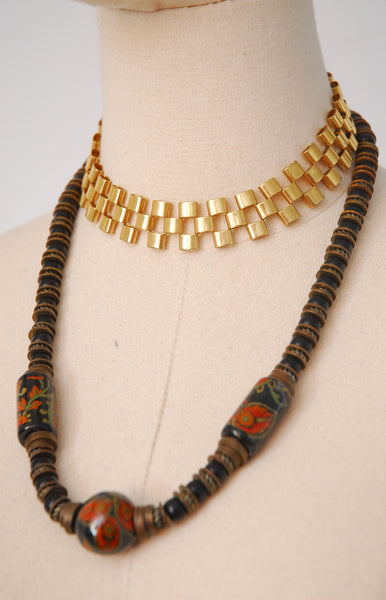 Beaded Chunky Necklace / 1980s