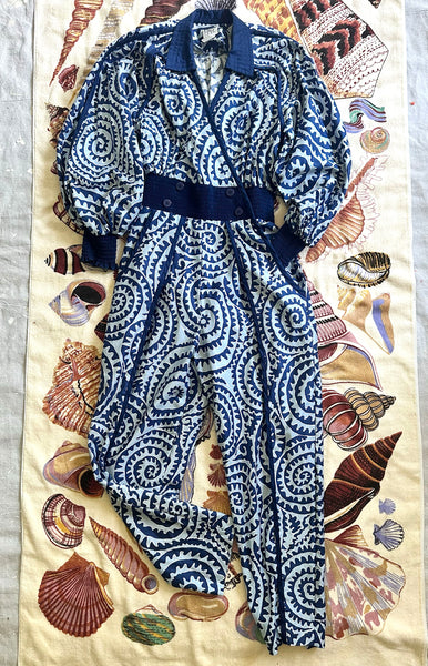 1980's Jeanne MARC Cotton Jumpsuit