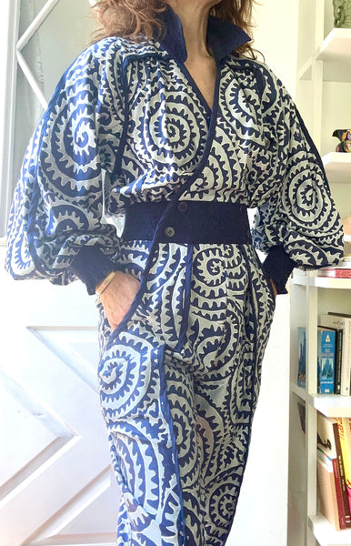 1980's Jeanne MARC Cotton Jumpsuit