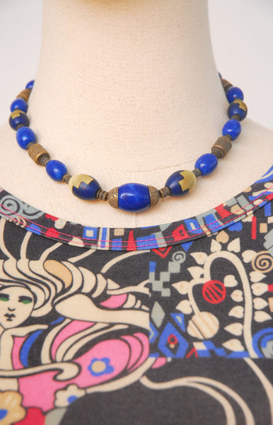 Lapis Style Beads / c.1980s