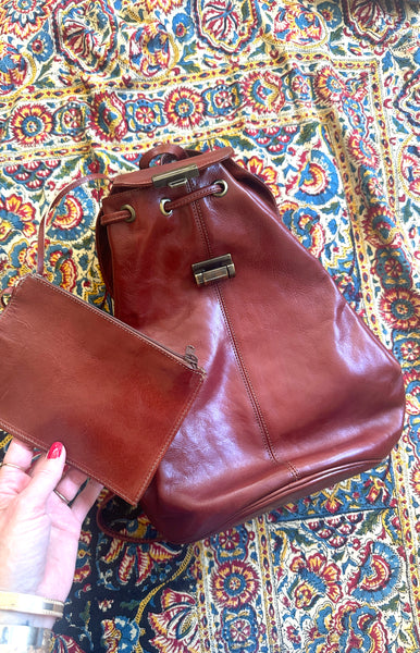 French Leather Backpack