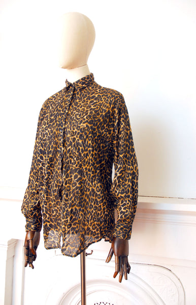 Lightweight Perfect Leopard Blouse / 1980s