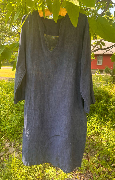 Deep Indigo Linen Tunic