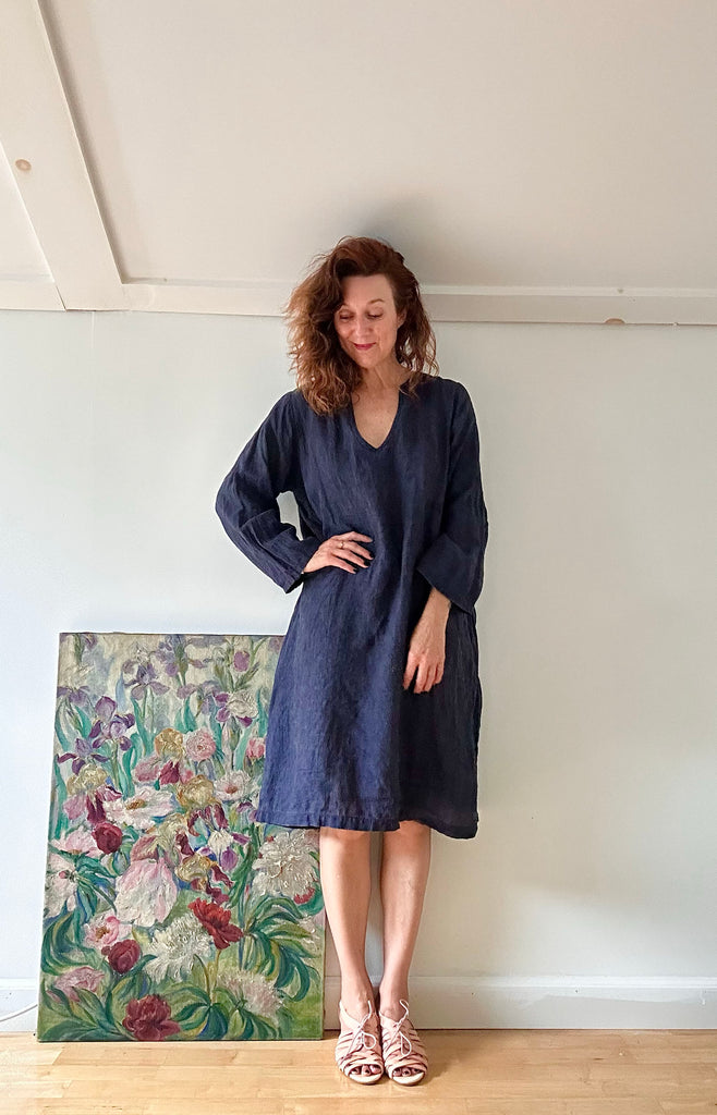 Deep Indigo Linen Tunic