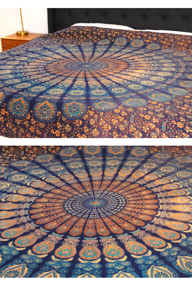 Large Mandala Cotton Textile / 1970s