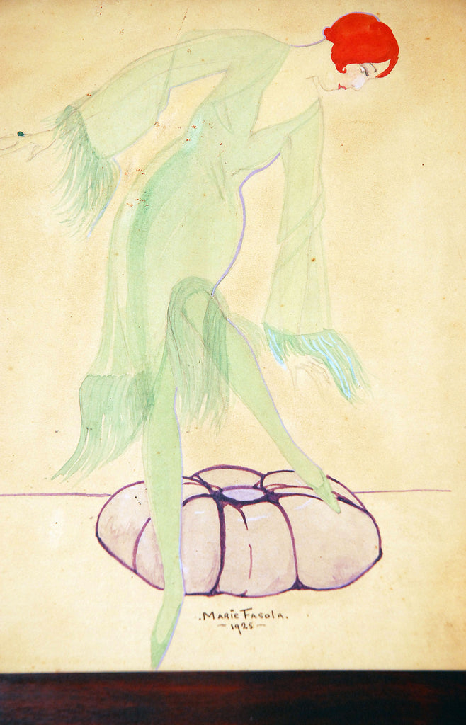 Marie Fasola Watercolor Sketch / 1925