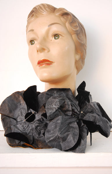 Milliner's / Dress Velvet Flower Pins / c.1920s-30s