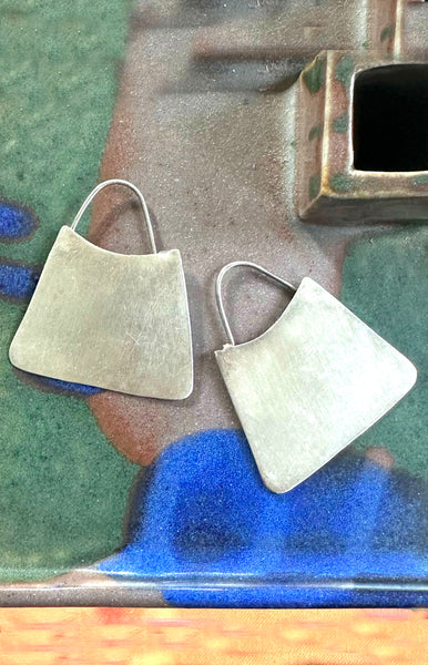 Modernist 950 Silver Hoops