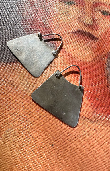Modernist 950 Silver Hoops