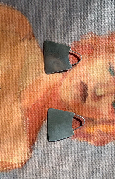 Modernist 950 Silver Hoops
