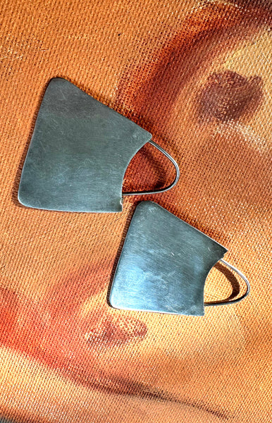 Modernist 950 Silver Hoops
