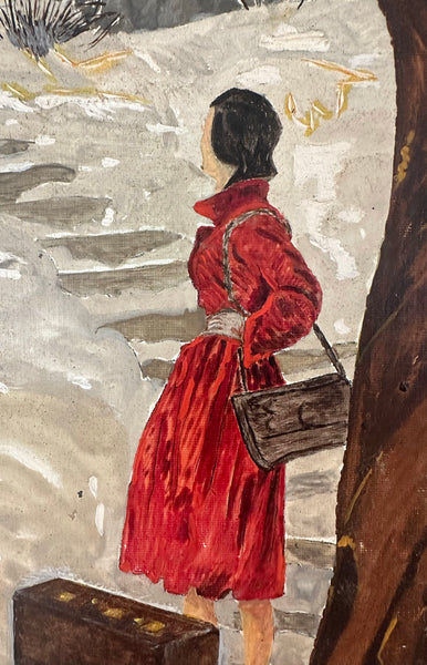 Lady in The Red Coat  / c.1940s-50s