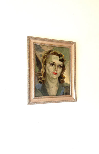 Oil Portrait by Evelyn Buff Segal / c.1940s