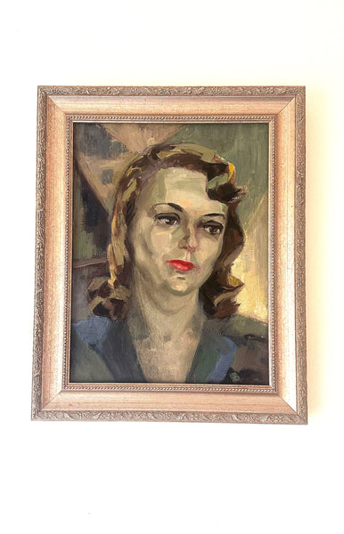 Oil Portrait by Evelyn Buff Segal / c.1940s