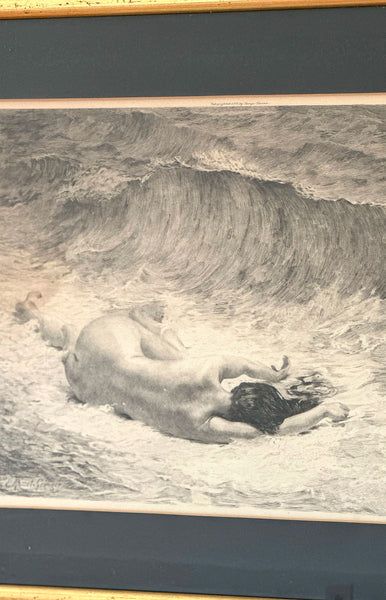 Jetsam Lithograph, from a Painting by E. Rosset Granger / copyright 1893