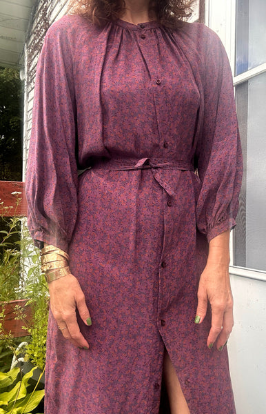Silk Print Tie Dress