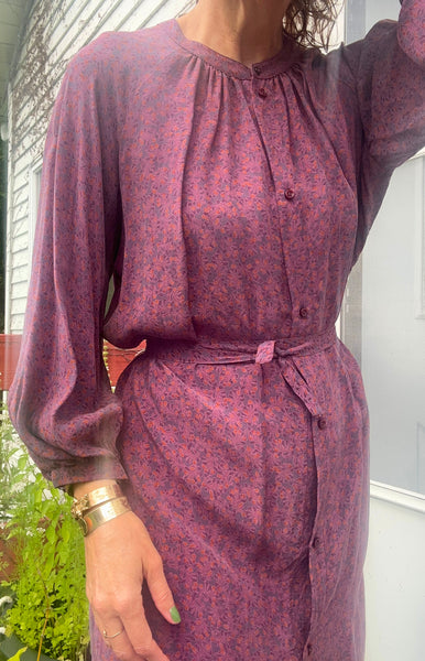Silk Print Tie Dress